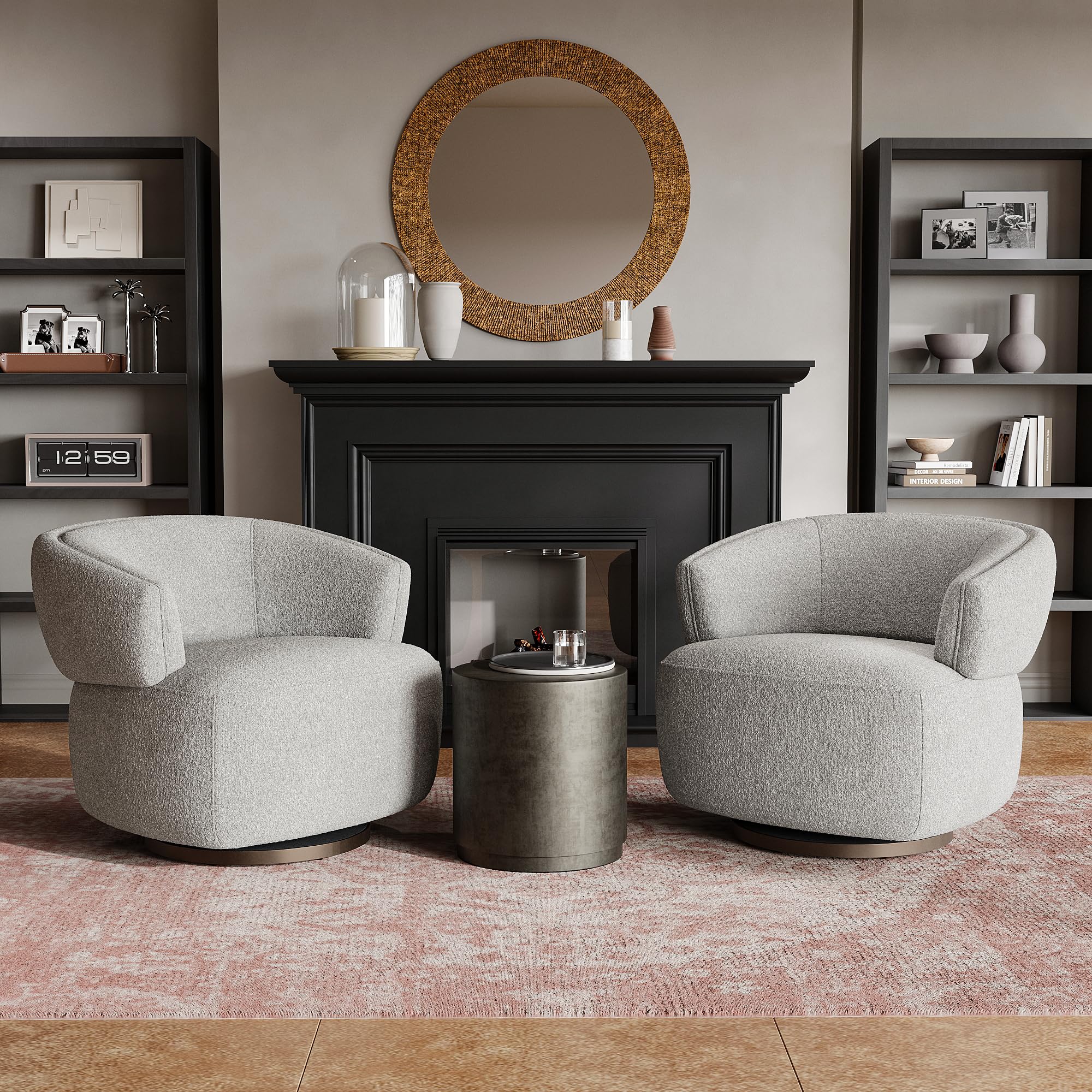 Amazon.com: RoyalCraft Swivel Accent Chair Set of 2, Fully